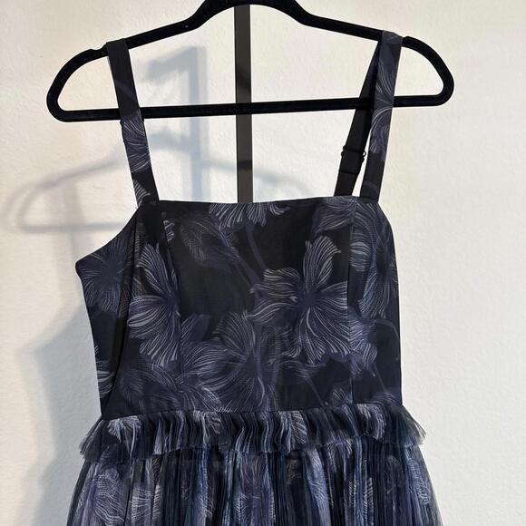 Hutch Spaghetti Strap Tiered Ruffle Tulle Maxi Dress Fun Formal Gown - SZ 2 $449 - Picture 3 of 12
